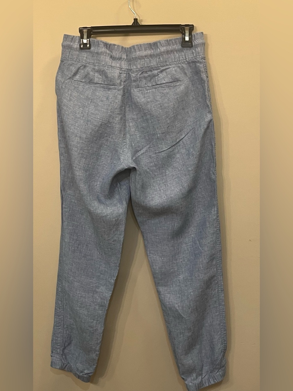 Athleta Cabo Linen Jogger blue, pockets elastic waist athleisure 6 - Picture 7 of 7